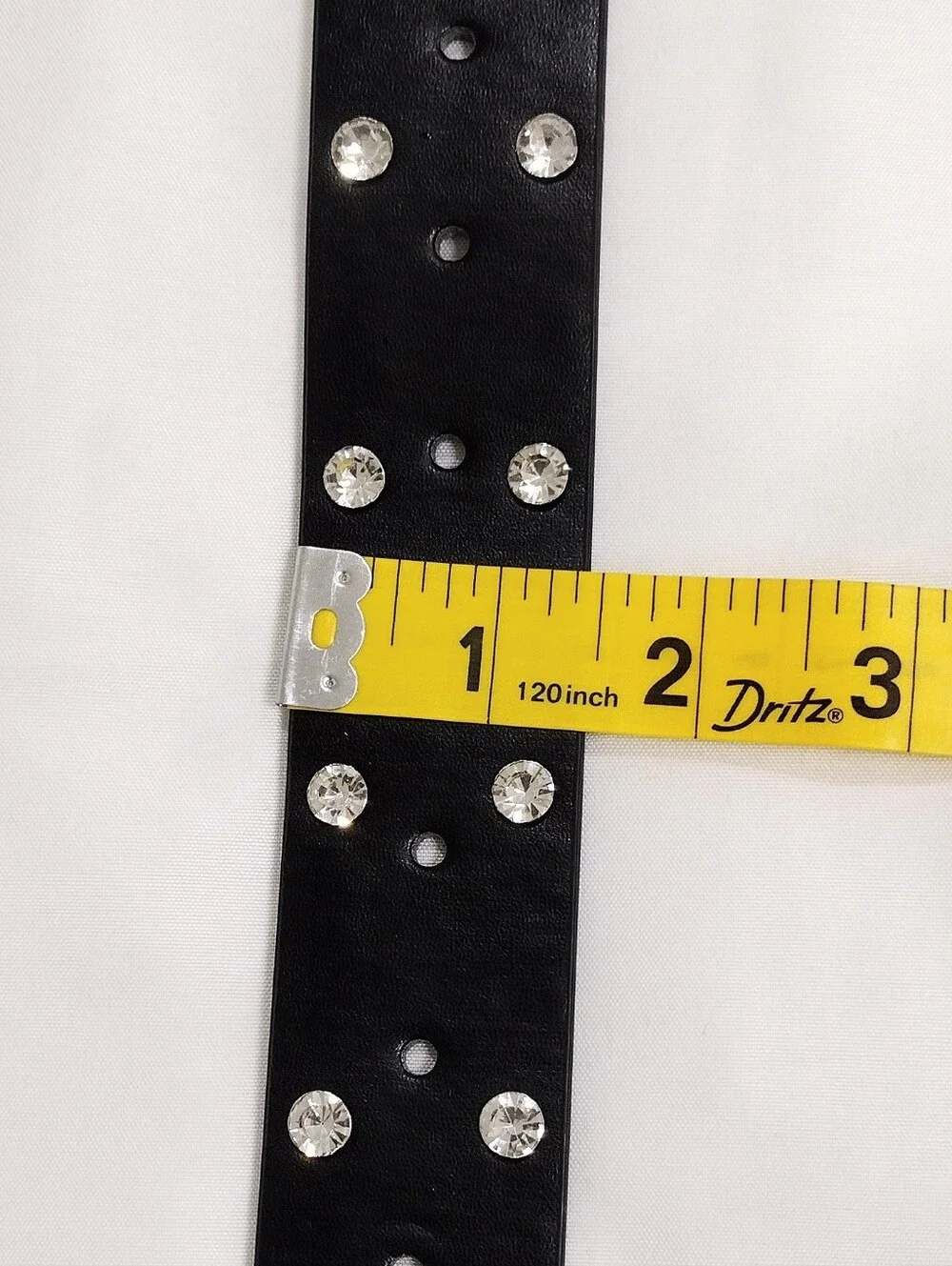 Black Studded Gothic Style Buckle Belt With Skulls